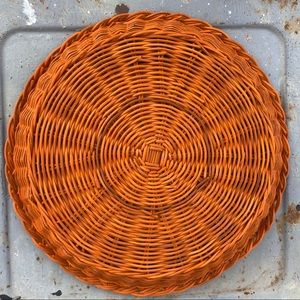 Vintage Accents - Vintage Flat Wicker Basket Vintage Accents - Vintage Flat Wicker Basket